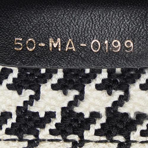 Dior Medium Houndstooth Embroidered Book Tote