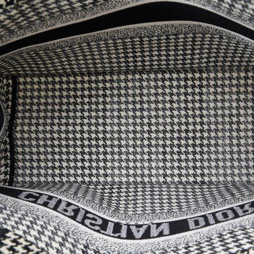 Dior Medium Houndstooth Embroidered Book Tote