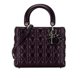 Dior Medium Lambskin Cannage Lady Dior