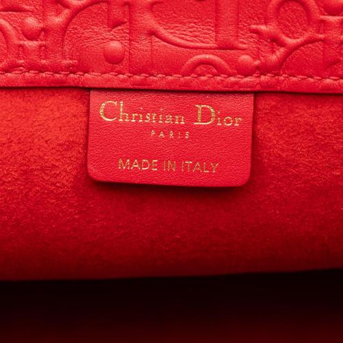 Dior Medium Oblique Embossed Leather Book Tote