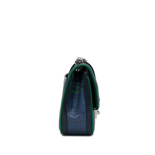 Dior Medium Tricolor Raffia Miss Dior Flap Bag