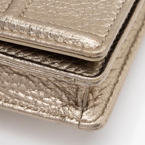 Dior Metallic Calfskin Diorama Wallet on Chain