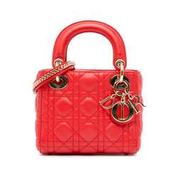 Dior Mini Lambskin Cannage Lady Dior