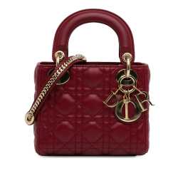 Dior Mini Lambskin Cannage Lady Dior