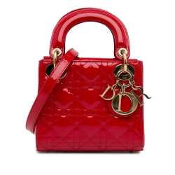 Dior Mini Patent Cannage Lady Dior