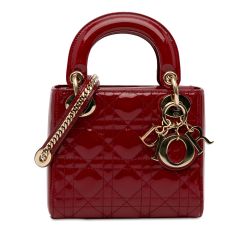 Dior Mini Patent Cannage Lady Dior