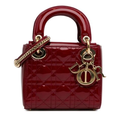 Dior Mini Patent Cannage Lady Dior