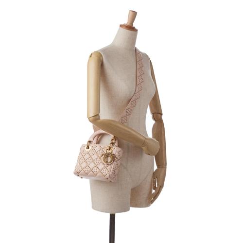 Dior Mini Studded Lambskin Cannage Supple Lady Dior