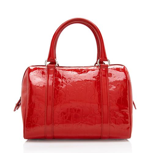 Dior Oblique Patent Leather Boston Bag