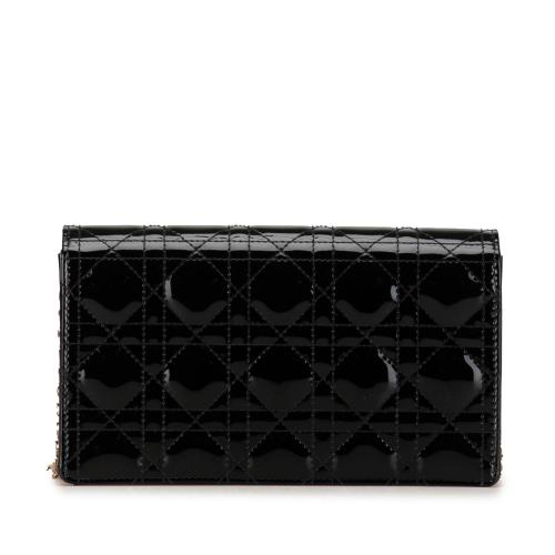 Dior Patent Cannage Lady Dior Pouch