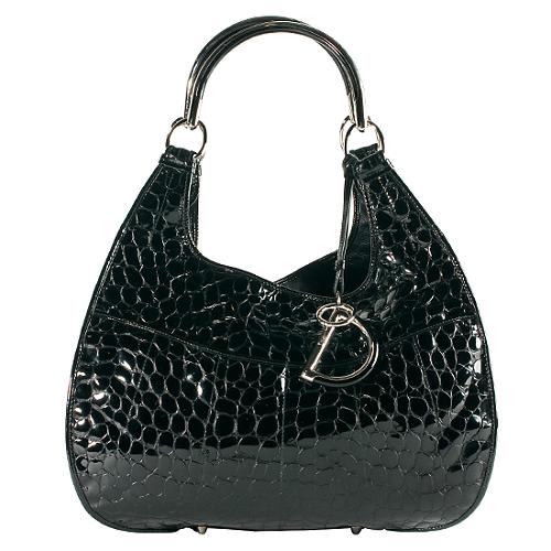 Dior Patent Leather Croc Embossed 61 Tote