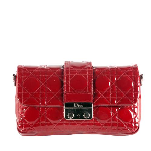 Dior Patent Leather New Lock Large Pochette Shoulder Bag