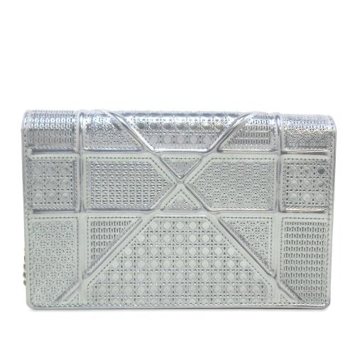 Dior Patent Microcannage Diorama Wallet on Chain