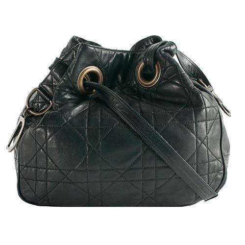 Dior Quilted Cannage Drawstring Tote