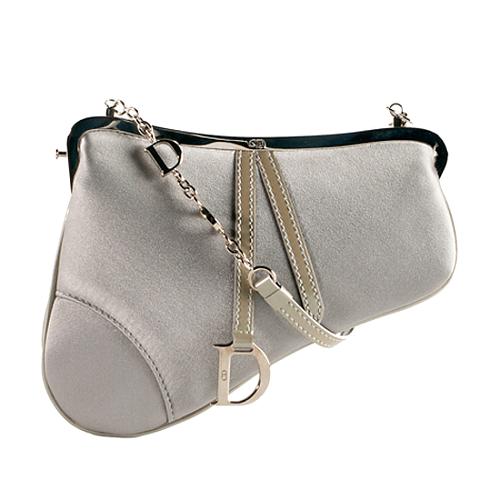 Dior Satin Saddle Small Evening Shoulder Handbag