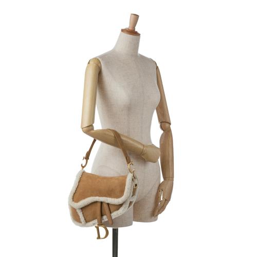 Dior Shearling Saddle Bag