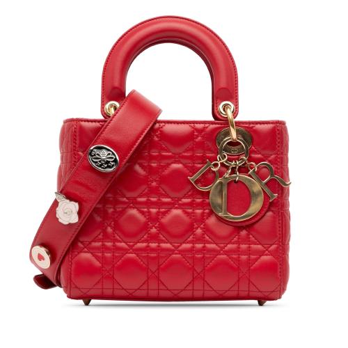 Dior Small Lambskin Cannage Lucky Badges My Lady Dior