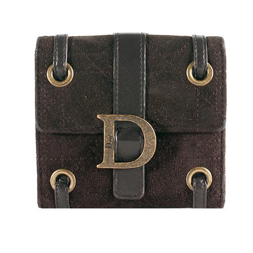 Dior Suede Compact Wallet