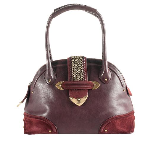 Dior Suede Jeanne Zip Top Shoulder Bag