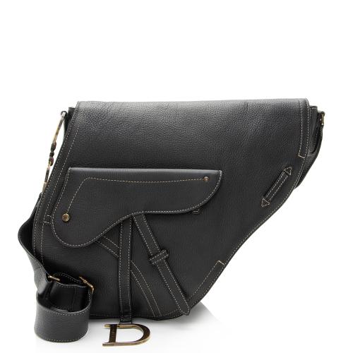 Dior Vintage Leather Baudrier Saddle Bag