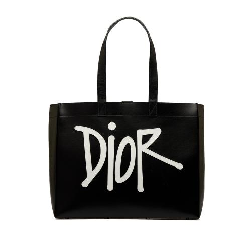 Dior x Stussy Large Logo Applique Tote Dior Handbags Bag