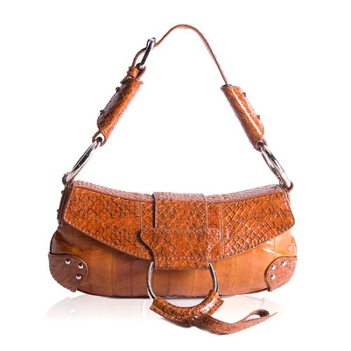 Dolce & Gabbana 'Bruciato' Eel and Python Shoulder Handbag