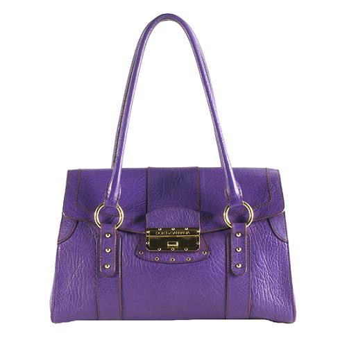 Dolce & Gabbana Leather Flap Satchel Handbag