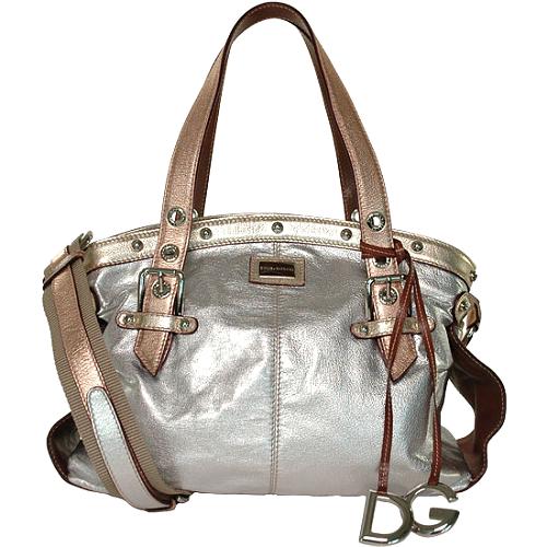 Dolce & Gabbana Metallic Satchel Handbag