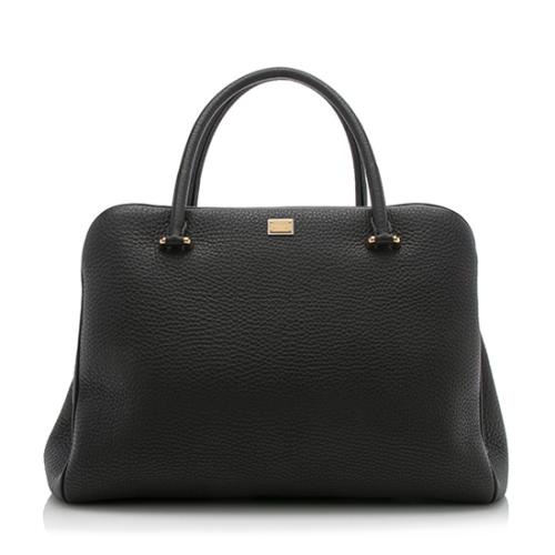 Dolce & Gabbana Pebbled Leather Business Miss Sicily Tote