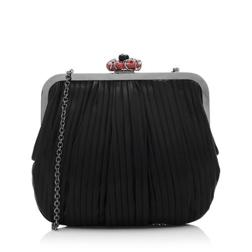 Dolce & Gabbana Pleated Leather Clutch 