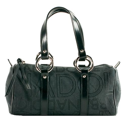 Dolce & Gabbana Small Jacquard Barrel Satchel Handbag