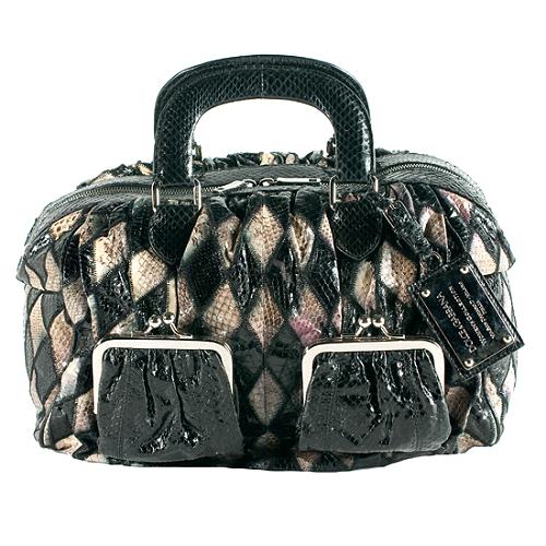 Dolce & Gabbana Snakeskin Bowler Satchel Handbag - FINAL SALE