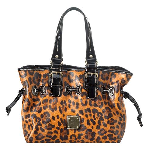 Dooney & Bourke Cheetah Print Medium Chiara Satchel Handbag