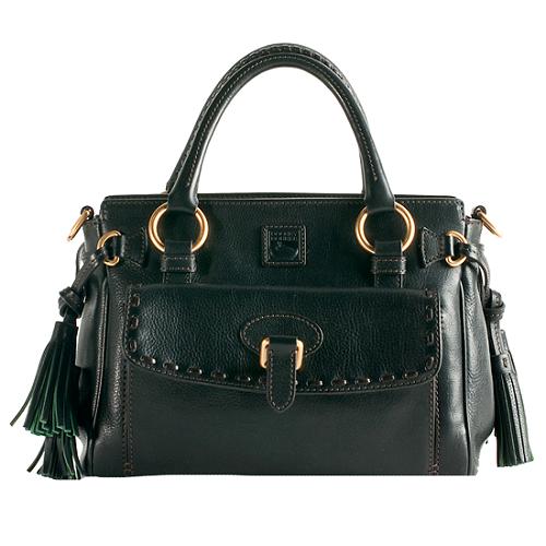 Dooney & Bourke Florentine Leather Medium Pocket Satchel Handbag