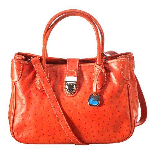 Dooney & Bourke Ostrich Embossed Small Double Handle Tote