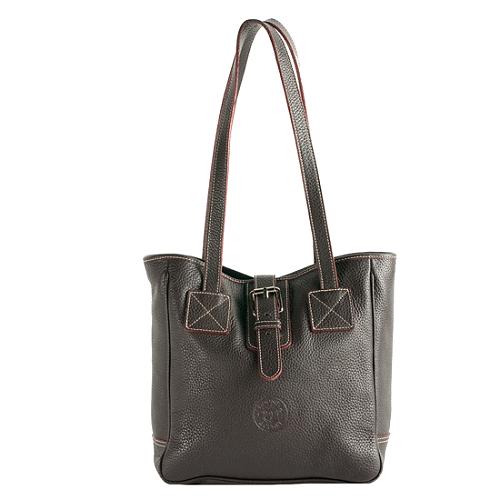Dooney & Bourke Pebbled Leather Buckle Tote