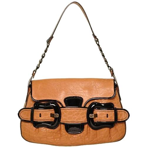 Fendi Leather B Bag Shoulder Handbag