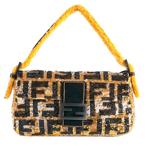 Fendi Sequin Baguette Paillettes Shoulder Handbag