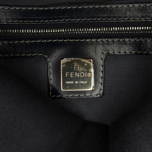 Fendi Canvas FF Marble Double Flap Shoulder Bag