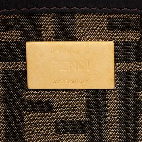 Fendi Embroidered Karligraphy Baguette Shoulder Bag