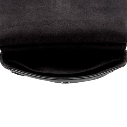 Fendi FF Embossed Calfskin Double Micro Baguette Bag