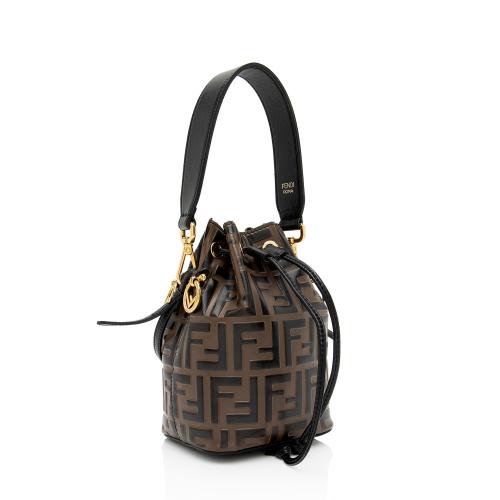 Handbags Fendi Fendi Black Mon Tresor Mini Leather Bucket Bag