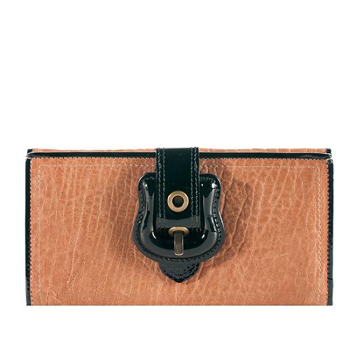 Fendi Leather B Buckle Long Wallet
