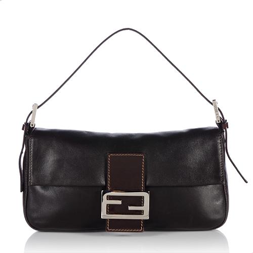 Fendi Leather Baguette Shoulder Bag