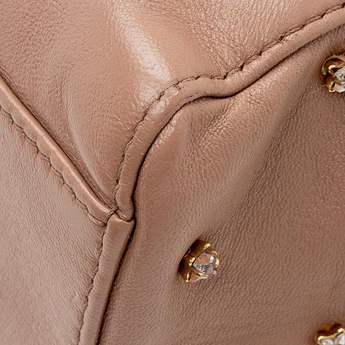 Fendi Leather Crystal Peekaboo XS Shoulder Bag