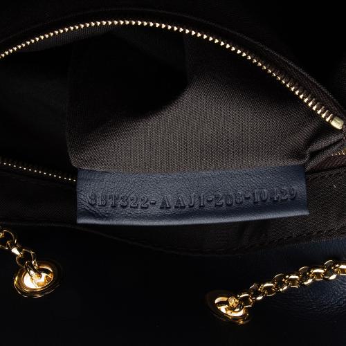 Fendi Leather Karligraphy Chain Bucket Bag