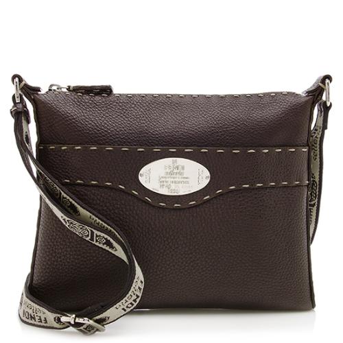 Fendi Leather Selleria Small Crossbody Bag