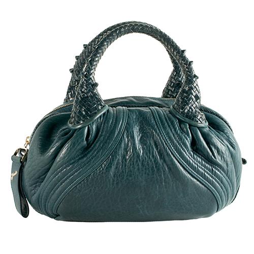 Fendi Leather Small Spy Satchel Handbag