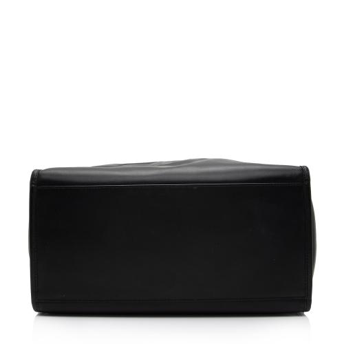 Fendi Medium Sunshine Shopper Bag In Fendi Roma Capsule Leather Black/White