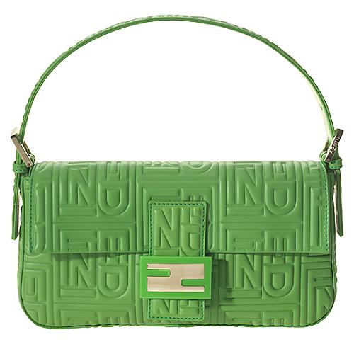 Fendi Leather Medium Baguette Handbag